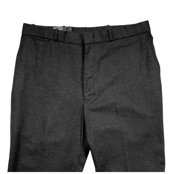 Polo Ralph Lauren Mens Dress Pants 35x30 Gray Flannel Wool Stretch Flat Front - Picture 4 of 6